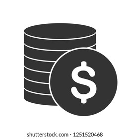 Money vector icon on white background