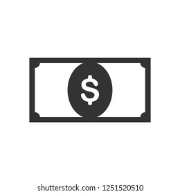 Money vector icon on white background