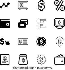 money vector icon set such as: technology, report, hand, one, steel, billing, calculation, medal, identity, click, equipment, flow, mouse, cursor, supermarket, percent, label, print, system, shape