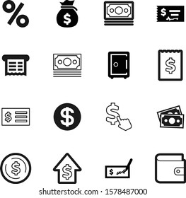money vector icon set such as: steel, graph, shape, password, amount, purse, silhouette, debt, save, hand, door, data, creative, report, golden, affluent, work, click, earning, ticket, modern, secure