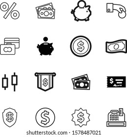 money vector icon set such as: stick, counter, hold, protect, wealthy, trade, percentage, successful, human, collection, percent, bar, label, website, open, earnings, candle, card, till, tail, set