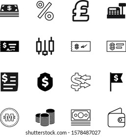 money vector icon set such as: secure, chart, till, abstract, cashbox, shield, 3d, guard, image, defend, simple, candles, sale, virtual, green, transfer, label, wallet, tail, bar, casino, treasure