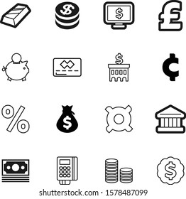 money vector icon set such as: creative, new, currencies, reader, europe, machine, pin, circle, bar, global, style, sack, work, ingots, exterior, front, light, cards, competition, bet, income