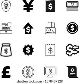 money vector icon set such as: label, fee, box, creative, japan, computer, save, internet, cashier, yen, data, purchase, report, register, certification, chart, arrow, one, logo, good, knowledge
