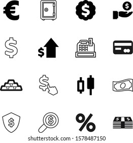 money vector icon set such as: technology, counter, protect, paid, successful, offer, account, pictogram, register, exchange, password, object, label, guard, image, winner, shiny, ingots, one