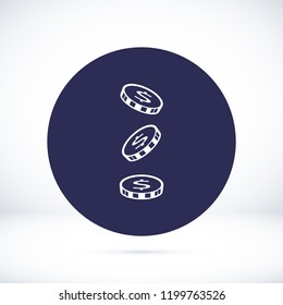 money vector icon, stock vector illustration flat design style