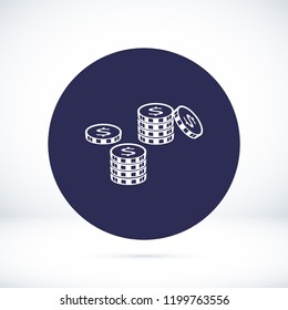 money vector icon, stock vector illustration flat design style