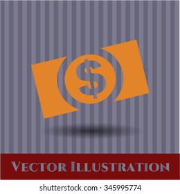 Icono o símbolo del vector de dinero