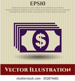 Money-Vektorsymbol oder -symbol