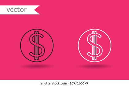 Money vector icon, money symbol. White and black vector desgin. Modern, simple flat vector illustration for web site, mobile app or poster design.