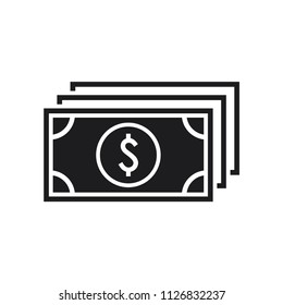 money vector icon in trendy flat design 