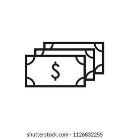 money vector icon in trendy flat design 