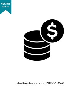 money vector icon in trendy flat design 