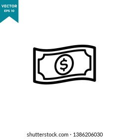 money vector icon in trendy flat style 