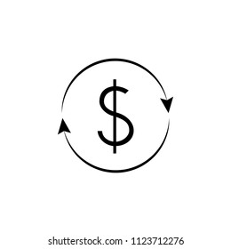 money vector icon.money flow icon line symbol. Isolated vector illustration of icon sign concept for your web site mobile app logo UI design.