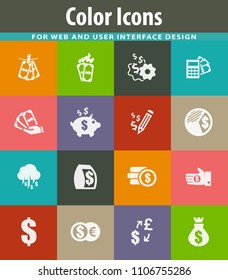 Money vector icons for user interface design