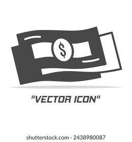 Icono de ilustración vectorial de dinero. Diseño de ilustración de plantilla para negocios.