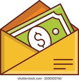 money Vector illustration on a transparent background. Premium quality symbols. Vector Line Flat color  icon for concept and graphic design.