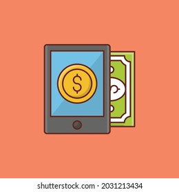 Geld-Vektorgrafik auf transparentem Hintergrund. Symbole in Premium-Qualität. Vector Line Flaches Farbsymbol für Konzept und Grafikdesign.