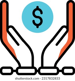 money  Vector illustration on a transparent background. Premium quality symmbols. Line Color vector icons for concept and graphic design.