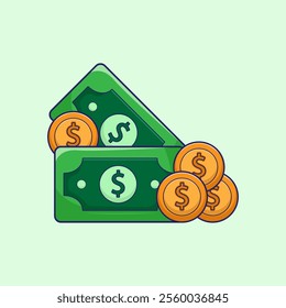 Money vector illustration. Payment instrument concept.