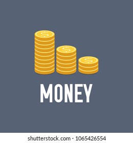 Money vector illustration symbol object. Flat icon style concept design