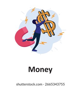 Ilustración vectorial de dinero que puede editar o modificar fácilmente

