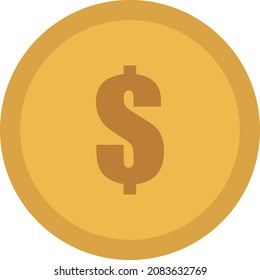 Icono de imagen vectorial de dinero. Dólar.