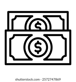 Money Vector Line Icon Design