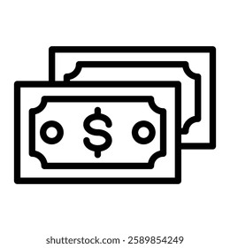 Money Vector Line Icon Design For Personal And Commercial use