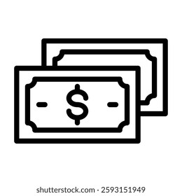 Money Vector Line Icon Design