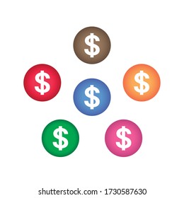 Money vector line icon isolated. infographic, website or app. color  icon  