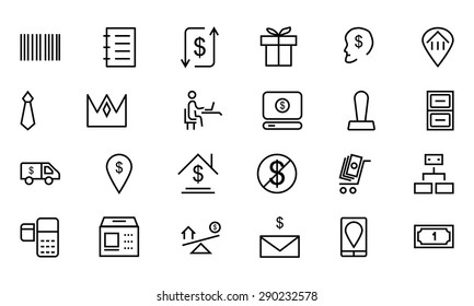 Money Vector Line Icons 3