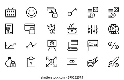 Money Vector Line Icons 4