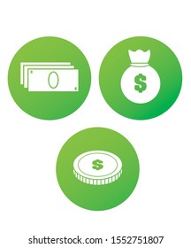 Money vector logo graphic design, money icon logo design.