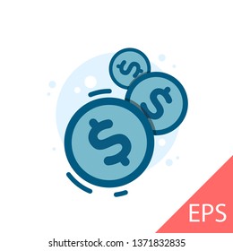 Money. Vector modern line design illustration icon