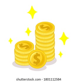 Money Vector on White Background