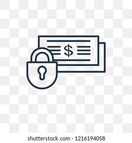 Money vector outline icon isolated on transparent background, high quality linear Money transparency concept can be used web and mobile