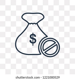 Money vector outline icon isolated on transparent background, high quality linear Money transparency concept can be used web and mobile