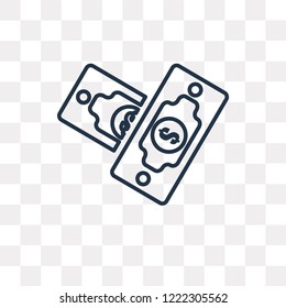 Money vector outline icon isolated on transparent background, high quality linear Money transparency concept can be used web and mobile