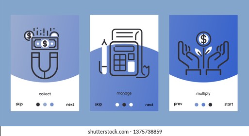 Money vector pattern financial bank money-box with investment savings and coins icons set backdrop illustration piggybank moneybox with cash background.