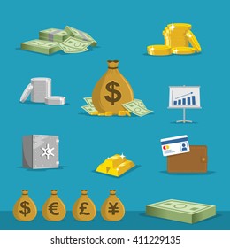 money vector set