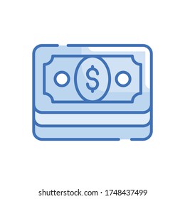 Money Vector Style Illustration. Gefülltes Rahmensymbol. EPS10