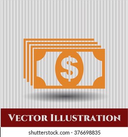 Símbolo vector de dinero