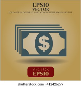 Símbolo vector de dinero