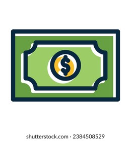 Money Vector Thick Line Filled Dark Colors Icons For Personal And Commercial Use.
