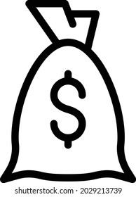 money vector thin line icon