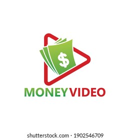 Money video play logo template design