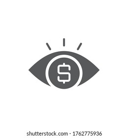 Money viewer vector icon symbol isolated on white background