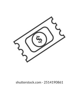 money voucher ticket  icon vector element design template web